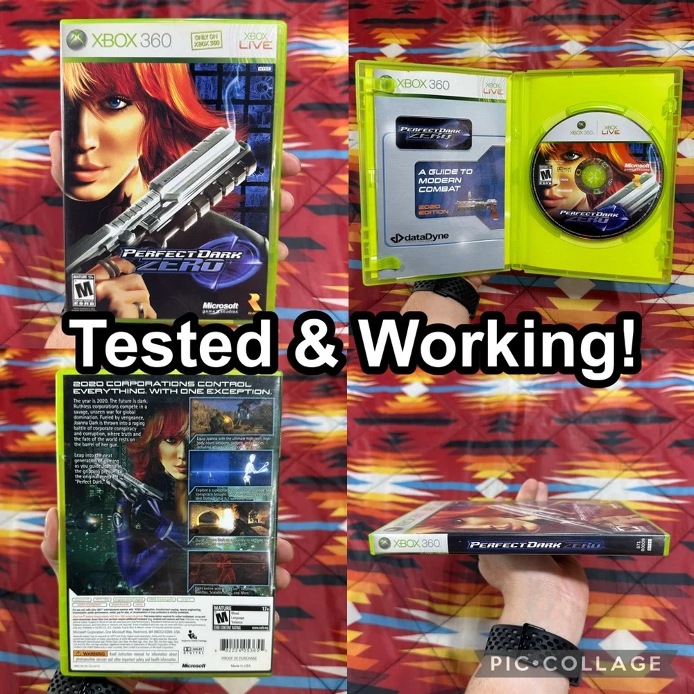 Perfect Dark Zero (Microsoft Xbox 360, 2005) Complete CIB TESTED & WORKING!